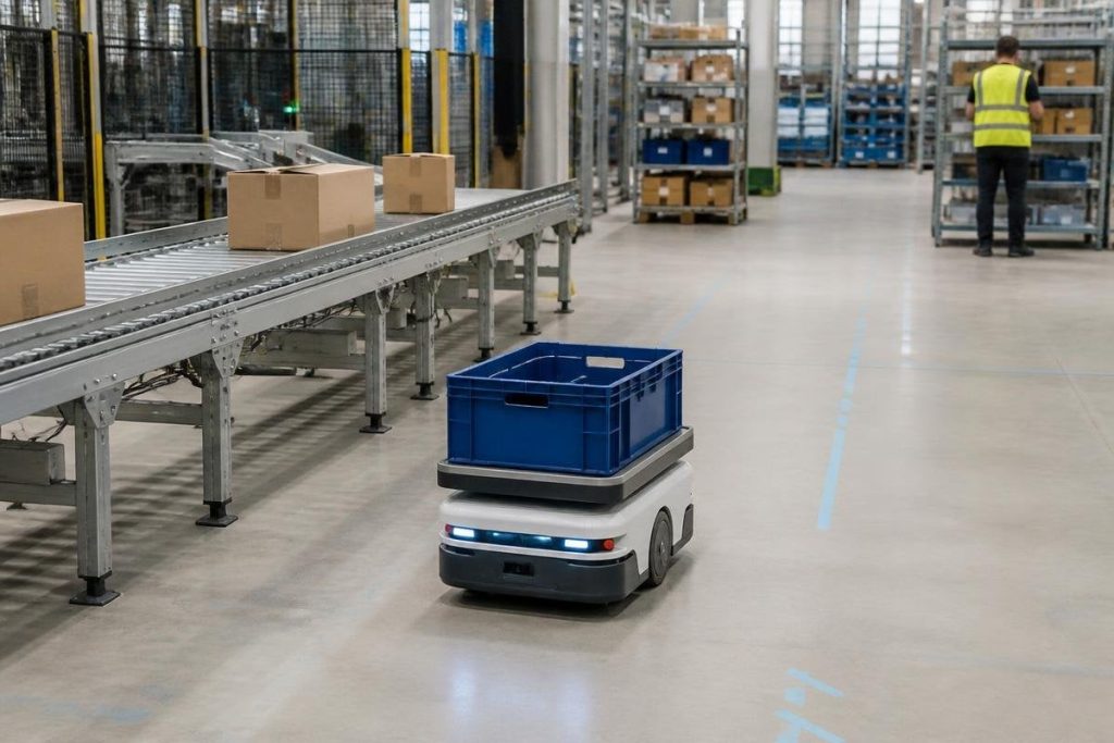 How autonomous mobile robots can replace fixed conveyor systems